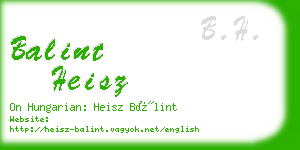 balint heisz business card